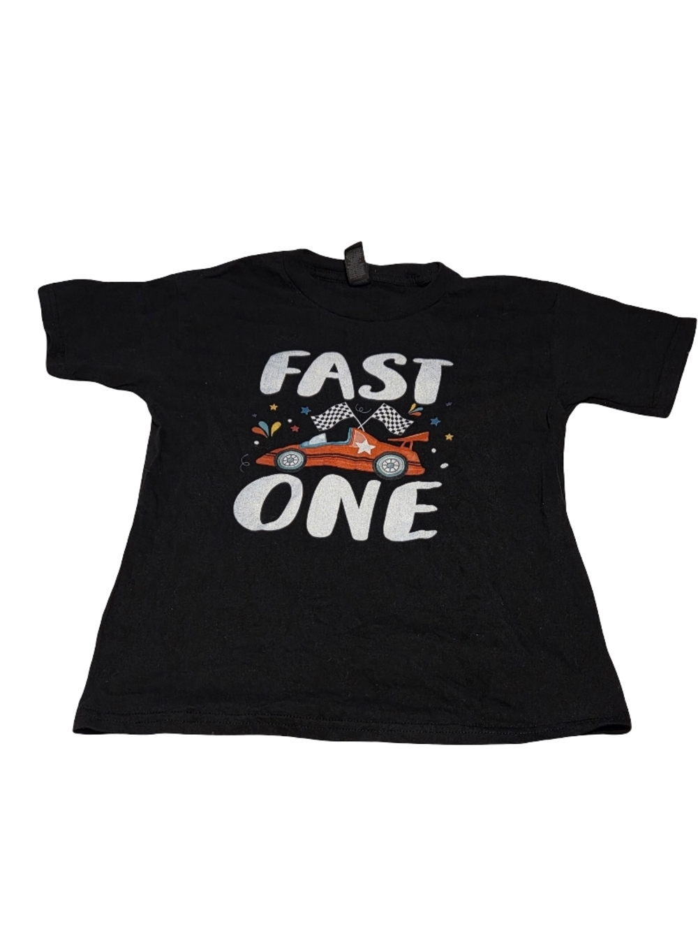 Gildan Black Softstyle Tee with White Print